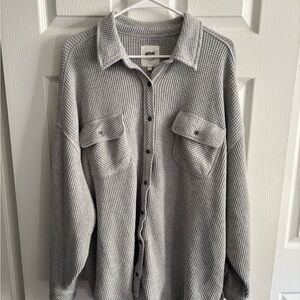 Aerie Gray Button Down Shirt